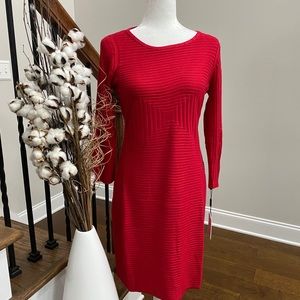 open lace back dress Wherever You Go Red Turtleneck Sweater Dress – Shop the Mint main image 1
